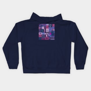 Purple Birds Kids Hoodie